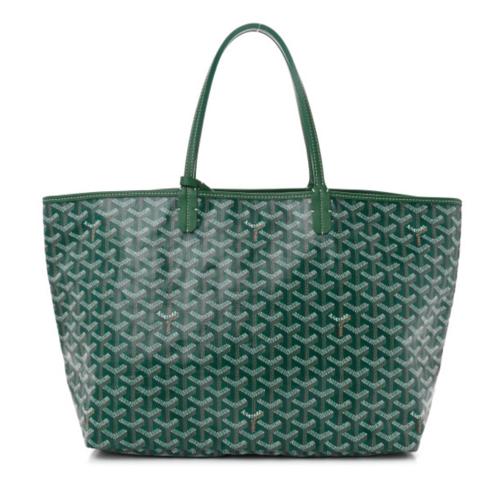 Goyard Green Geometric Tote Bag with Structured Design